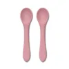 Set 2 linguri de silicon Lorelli Natural Roz