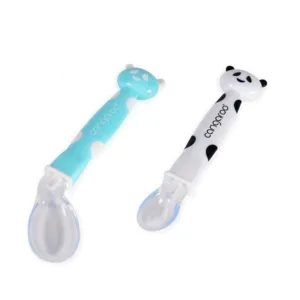 Set 2 linguri din silicon Cangaroo Panda pink