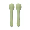 Set 2 lingurite din silicon natural Fresh Green
