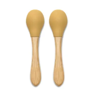 Set 2 lingurite din silicon si bambus