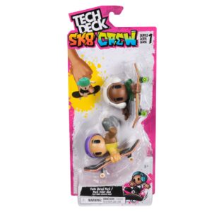 Set 2 mini placi de skateboard cu 2 figurine