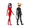 Set 2 papusi Miraculous Buburuza si Cat Noir 26 cm