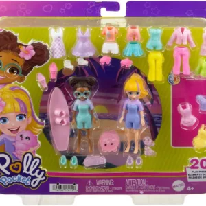 Set 2 papusi cu haine si accesorii