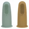 Set 2 periute de dinti pentru deget FreeON cu peri moi Silicon 0 luni+ greenochre