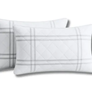 Set 2 perne Somnart Grid confort matlasate 50 x 70 cm