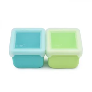 Set 2 recipiente Melii blue lime din silicon
