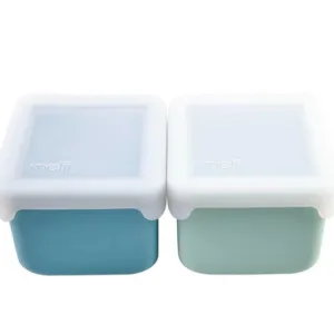 Set 2 recipiente Melii blue mint din silicon