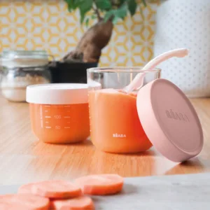 Set 2 recipiente sticla 150250ml roz