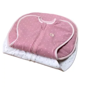 Set 2 saci de dormit nou-nascut Swaddle First Sleep Sweet Star 1 tog  Star Light 1.5 tog