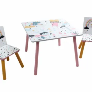 Set 2 scaune si birou Super girl U-Grow