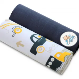 Set 2 scutece din bumbac 60x80 cm Dark Grey