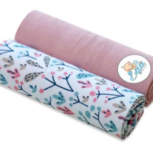 Set 2 scutece din bumbac 60x80 cm Pink Powder