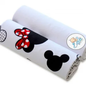 Set 2 scutece din bumbac 60x80 cm model Minnie Mouse