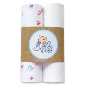 Set 2 scutece din fibra de bambus 70x80 cm Flowers