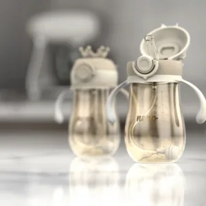 Set 2 sticle pentru copii Neno Mio cu pai