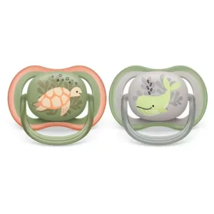 Set 2 suzete Avent din silicon Ultra Air Unisex 6-18 luni