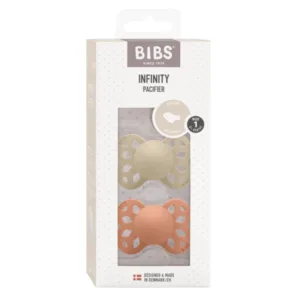 Set 2 suzete Bibs Infinity Silicon tetina anatomica 0 luni + VanillaPeach