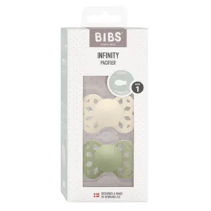 Set 2 suzete Bibs Infinity Silicon tetina simetrica 0 luni + IvorySage