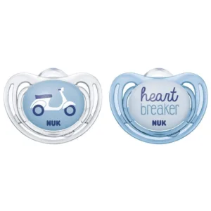 Set 2 suzete Nuk Freestyle silicon M3 blue 18-36 luni
