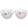 Set 2 suzete Nuk Genius Color silicon M1 rose 0-6 luni