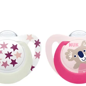 Set 2 suzete din silicon Nuk Star DayNight M3 18-36 luni Koala