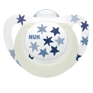 Set 2 suzete din silicon Nuk Star DayNight M3 18-36 luni crocodil