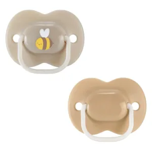 Set 2 suzete ortodontice silicon Tommee Tippee Anytime 18-36 luni Brown Beige Bee