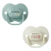 Set 2 suzete ortodontice silicon Tommee Tippee Anytime 6-18 luni Beige Green Kind