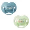 Set 2 suzete ortodontice silicon Tommee Tippee Anytime 6-18 luni Blue Green Kind