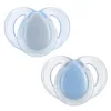 Set 2 suzete ortodontice silicon Tommee Tippee Night 6-18 luni Blue