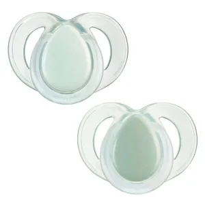 Set 2 suzete ortodontice silicon Tommee Tippee Night 6-18 luni Green