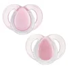 Set 2 suzete ortodontice silicon Tommee Tippee Night 6-18 luni Pink