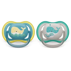 Set 2 suzete silicon Avent Ultra Air 18 luni+ Balene