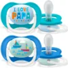 Set 2 suzete silicon Avent Ultra Air Happy Boy 6-18 luni