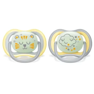 Set 2 suzete silicon Avent Ultra Air Night 18 luni +