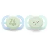 Set 2 suzete silicon Avent Ultra Start Night 0-2 luni Sleep Night Baieti