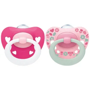 Set 2 suzete silicon NUK Signature 6-18 luni diverse culori