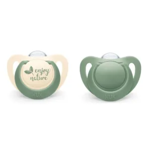 Set 2 suzete silicon Nuk For Nature 0-6 luni Verde