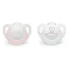 Set 2 suzete silicon Nuk Star 0-2 luni Girl