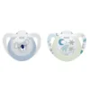 Set 2 suzete silicon glow in the dark Nuk Star Night 0-6 luni Boy