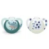 Set 2 suzete silicon glow in the dark Nuk Star Night 6-18 luni Boy
