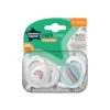 Set 2 suzete silicon ortodontice Tomme Tippee Night 6-18 luni Rainbow Neutral