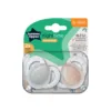 Set 2 suzete silicon ortodontice Tomme Tippee Night 6-18 luni Star Rain Pink