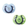 Set 2 suzete silicon ortodontice Tommee Tippee Fun Friends 0-6 luni Green Bear