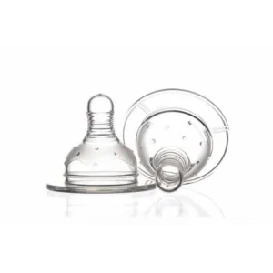Set 2 tetine Minut Baby silicon  gat larg 6+ lichide groase