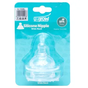 Set 2 tetine U-Grow A-1028L cu gat larg L silicon