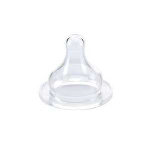 Set 2 tetine silicon pentru biberon cu gat larg debit variabil