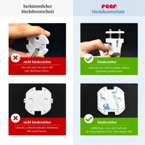 Set 20 protectii pentru priza Reer Transparente 32069