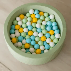 Set 200 bile din plastic 7 cm MeowBaby pentru centru de joaca verde deschis