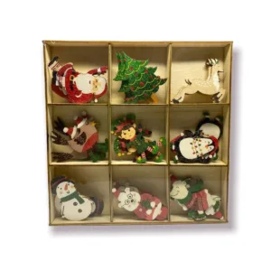 Set 27 figurine lemn de Craciun Grafix CR1115K